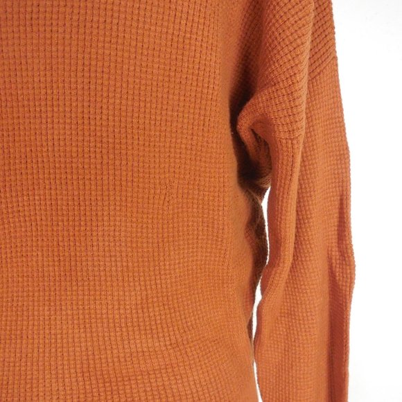 Splendid Sibyl Surplice Waffle Knit Brown Sweater - Picture 10 of 10